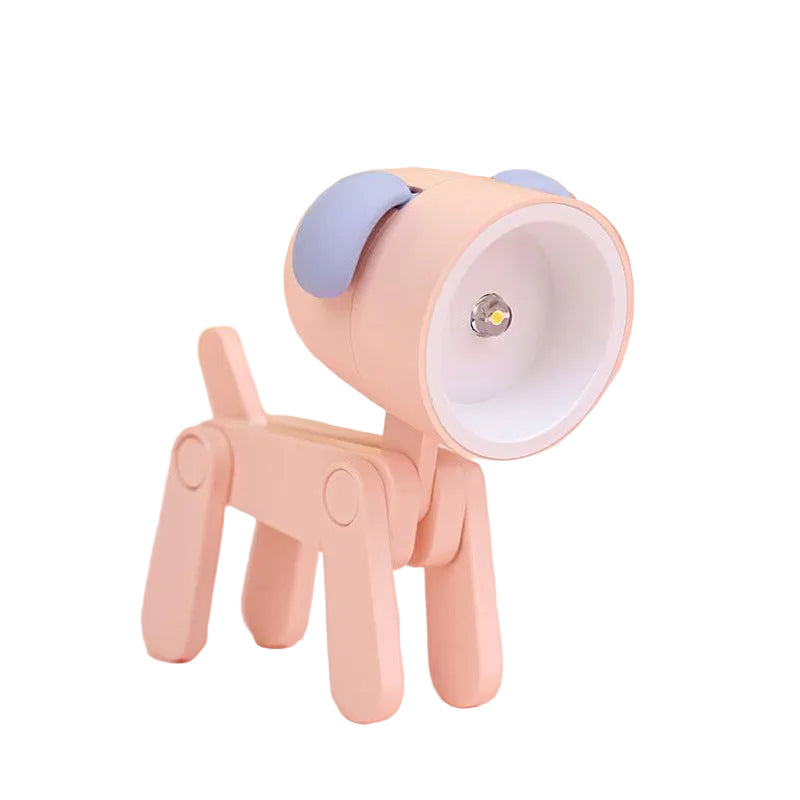 Søt dyrelys bordlampe for barnerom, justerbare figurer, batteridrevet LED nattlampe.