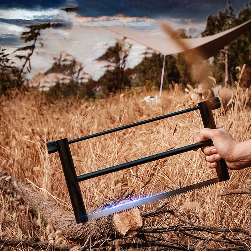 "Sammenleggbar sag med slitesterkt blad og aluminiumslegering, ideell for hagearbeid og friluftsliv."