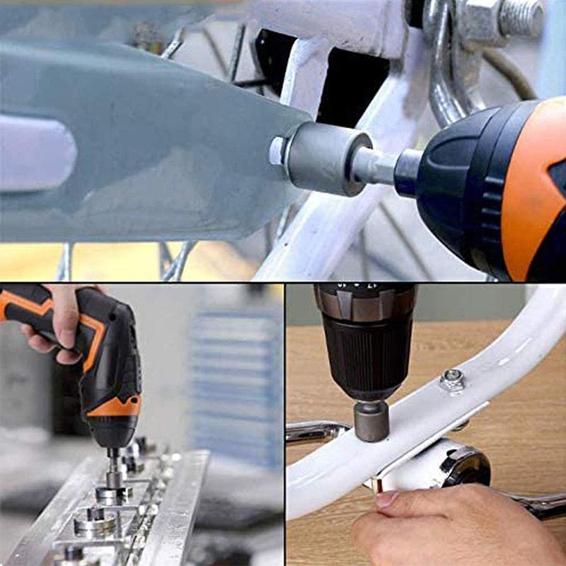 "Sekskantede kraftmuttere, 14 stk, rustbestandig kromvanadiumstål, fleksibelt bruk i verktøy og DIY prosjekter"