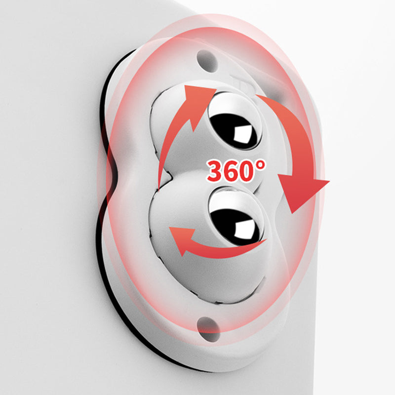 "Selvklebende 360° hjul for enkel flytt, støysvake, slitesterkt plastdesign, perfekt for møbler og kreative prosjekter."