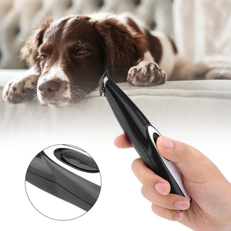 "Sikker og presis pet mini trimmer for kjæledyr, ergonomisk håndtak, trådløs, tilgjengelig i grønn, hvit, rosa, svart."
