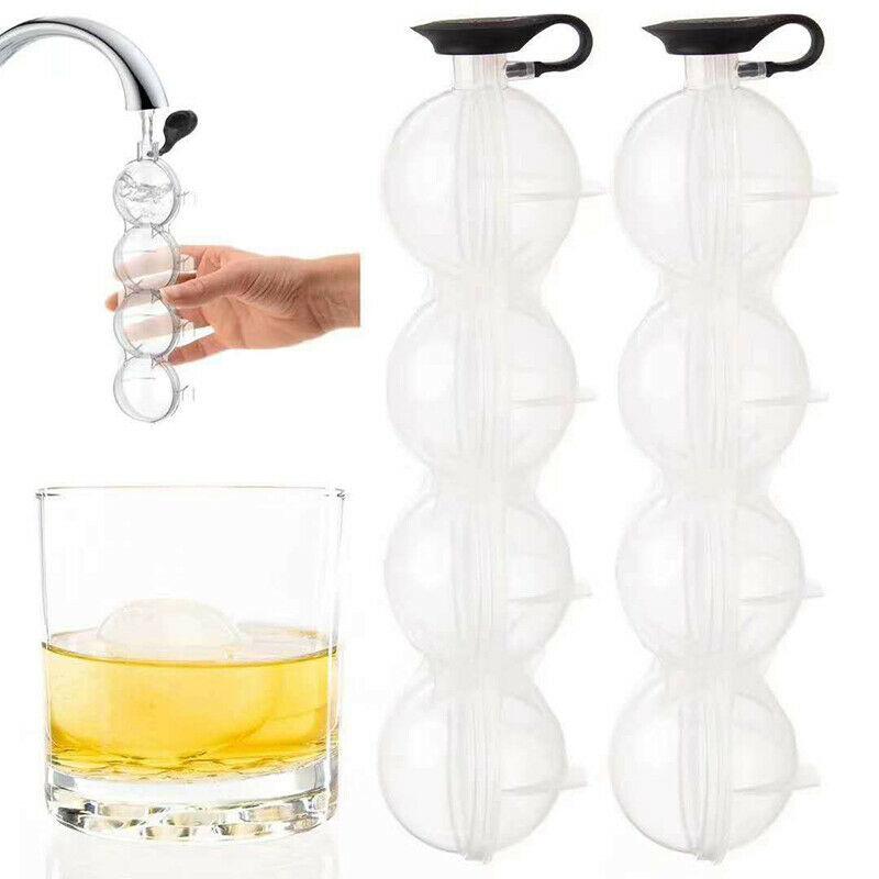 "Silikon iskuleform, stor og fleksibel, lager 5 cm isballer for effektiv kjøling av drikker, perfekt for cocktailer."