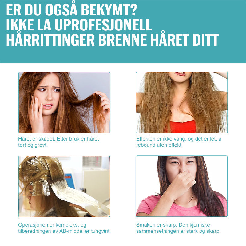 Silk & Gloss hårrettingkrem i elegant tube, gir silkeaktig rett hår uten varme. Naturlig glans og intens pleie.