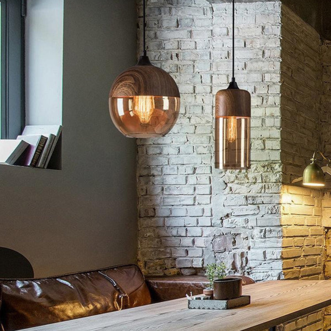 Moderne skandinavisk taklampe, en nøkkelkomponent i elegant hjemmedekor. Forbedrer interiørbelysning.
