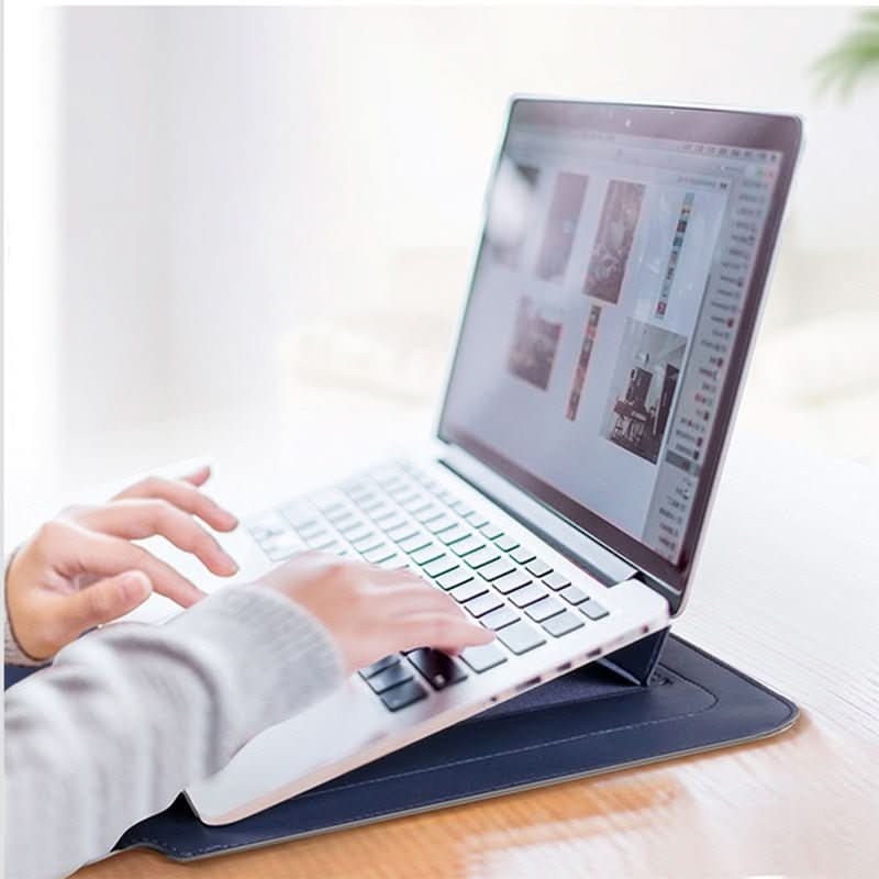 Moderne laptop-veske med slank design og støtbeskyttelse, tilgjengelig i flere stilfulle farger.