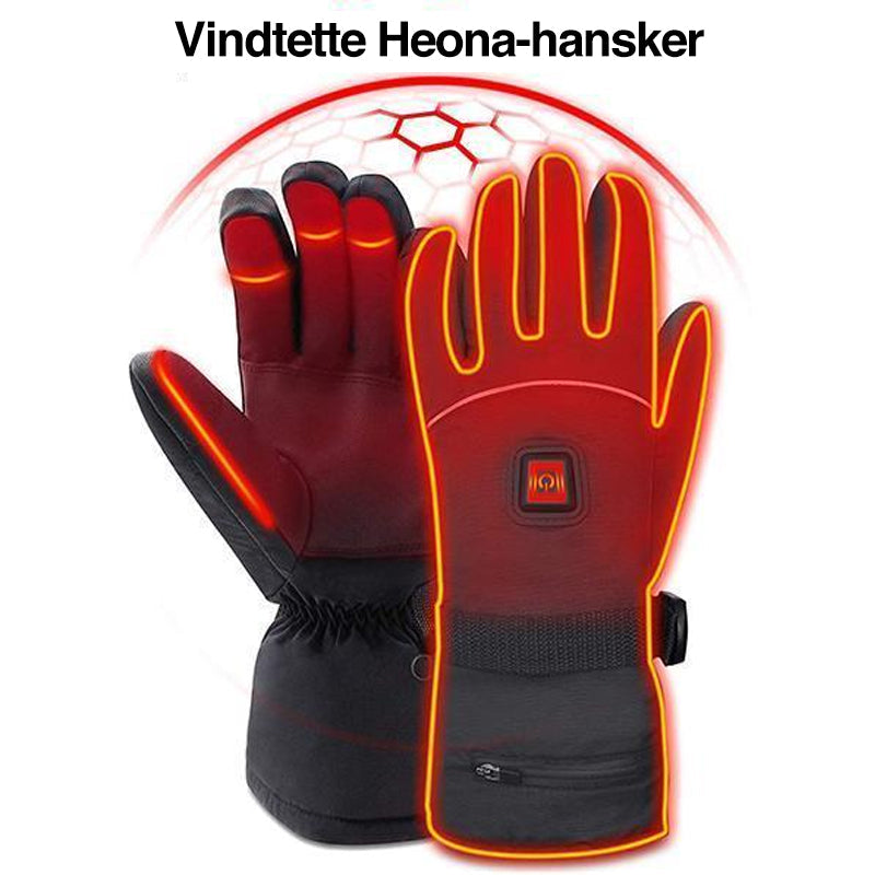 "Slanke, vindtette elektriske vinterhansker med oppladbart batteri, justerbar temperatur og vanntett design for vinteraktivit