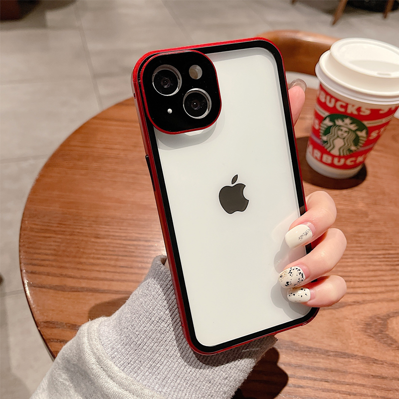 "Slitesterkt dobbeltsidig iPhone-deksel med metallfinish og eksplosjonssikkert glass for optimal beskyttelse og stil."