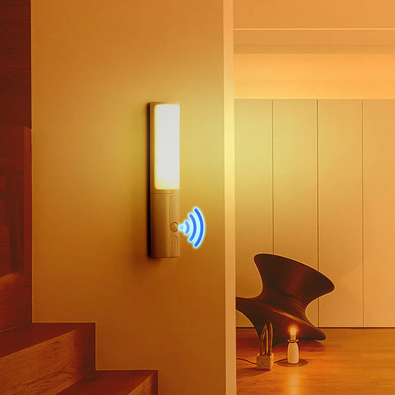 Moderne LED-nattlampe med bevegelsessensor, perfekt som soveromslys eller ganglys.