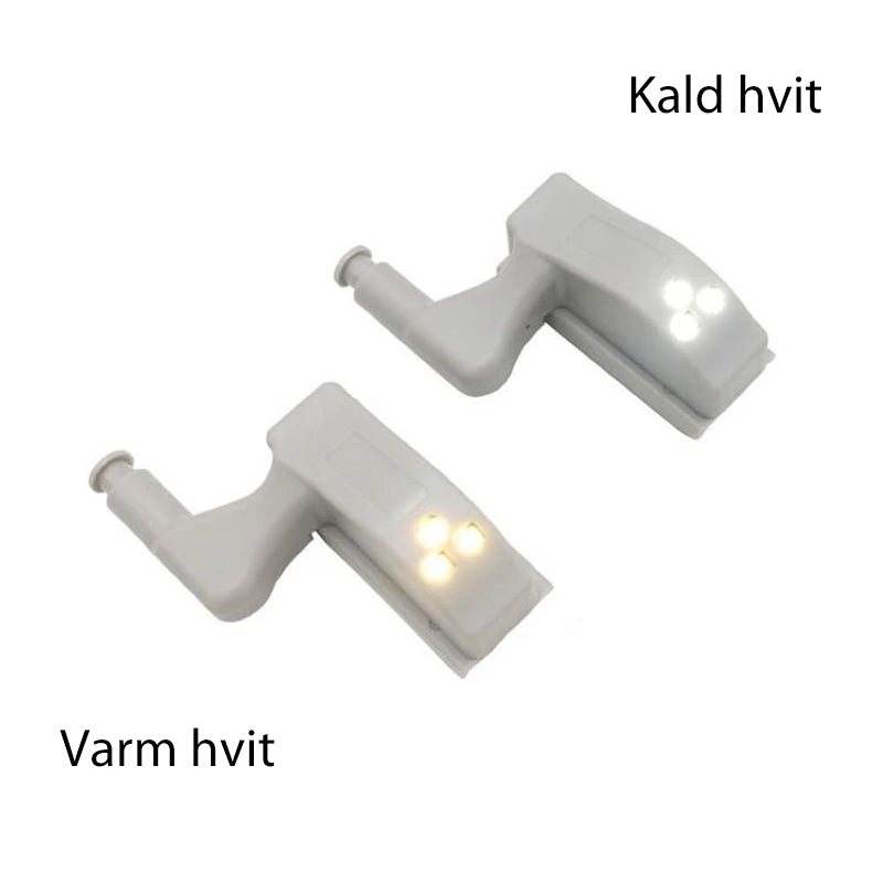 "Smart LED-sensorlys for skap, automatisk belysning ved åpning, sett med 10, enkel installasjon, hvitt lys"