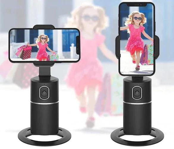 Kompakt smart stativ for filming med mobiltelefon, stabil og brukervennlig design.