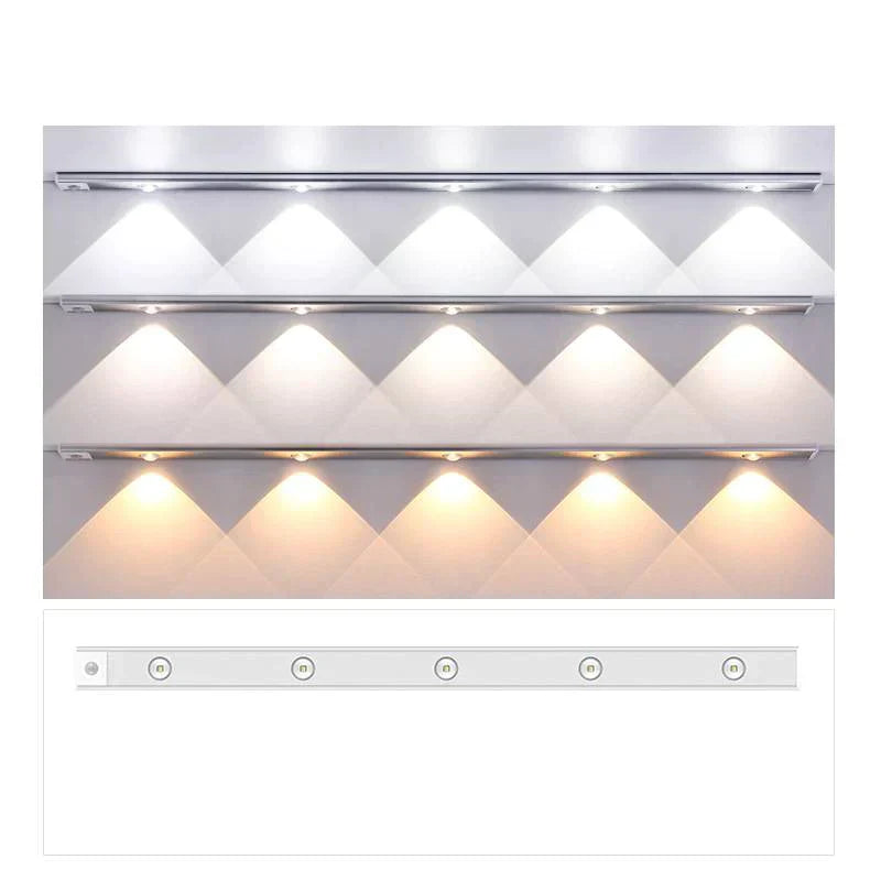 Allsidig oppladbar LED-lampe med bevegelsessensor. Ideell som nattlys eller ganglys i ethvert hjem.