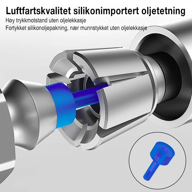 Smørepistol dobbelthåndtaks smørenippel i rustfritt stål, ergonomisk design, for smidig smøring av maskineri.