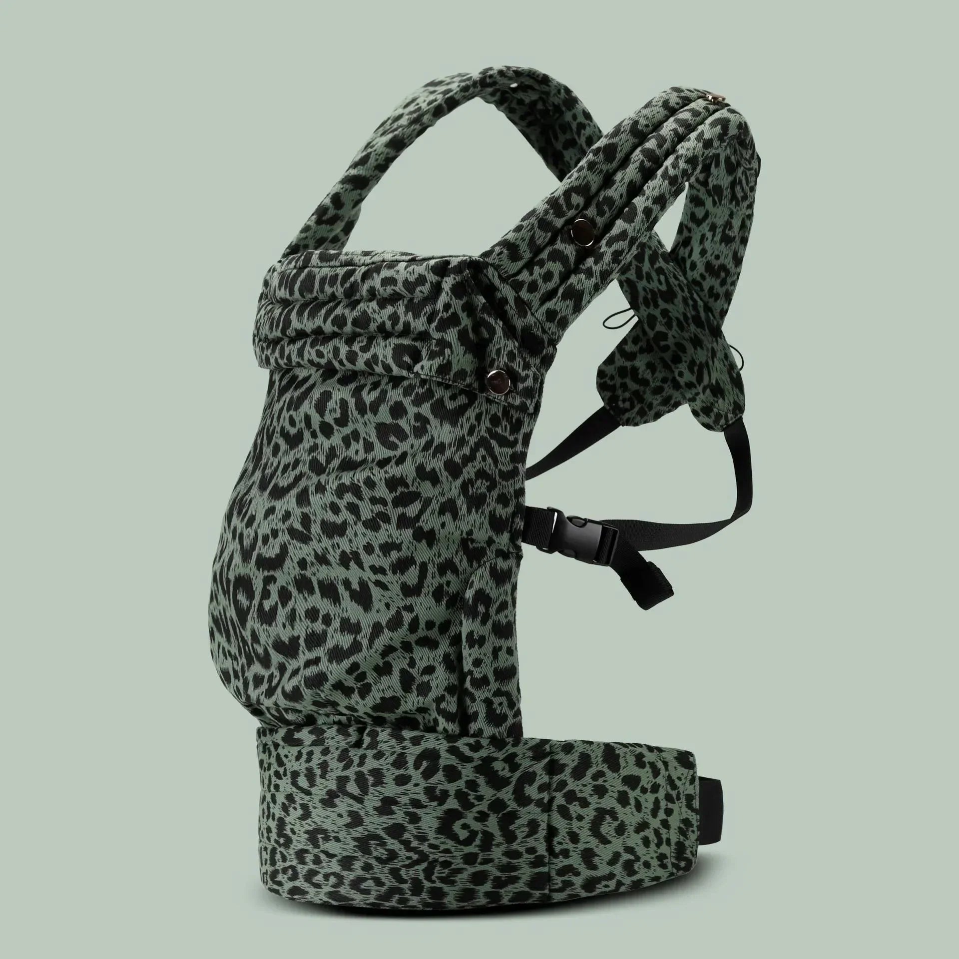 "Snug Sling bæresele for baby, ergonomisk design med polstrede stropper, pustende bomull, passer alle kroppsformer."