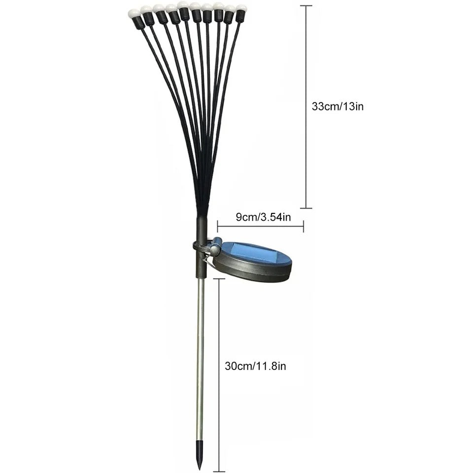 Magisk ildflue-effekt fra solcelledrevet hagebelysning. Perfekt for å skape stemning i hagen.