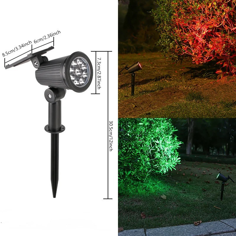 Detalj av robust solcelledrevet LED hagebelysning, perfekt for sti og oppkjørsel.