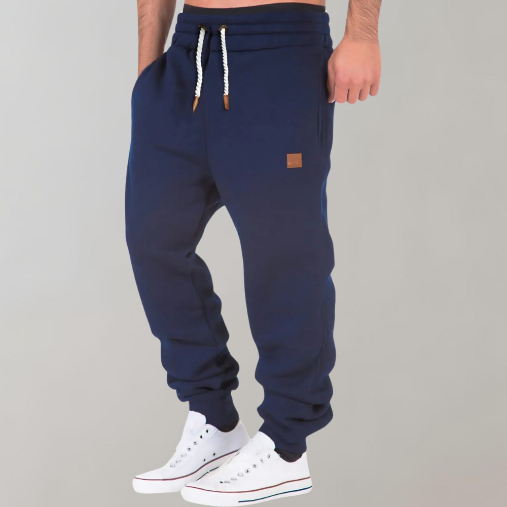 "Sommerlige baggy joggebukser i marineblå for menn, moderne og avslappet stil med komfortabel passform, perfekt til daglig br