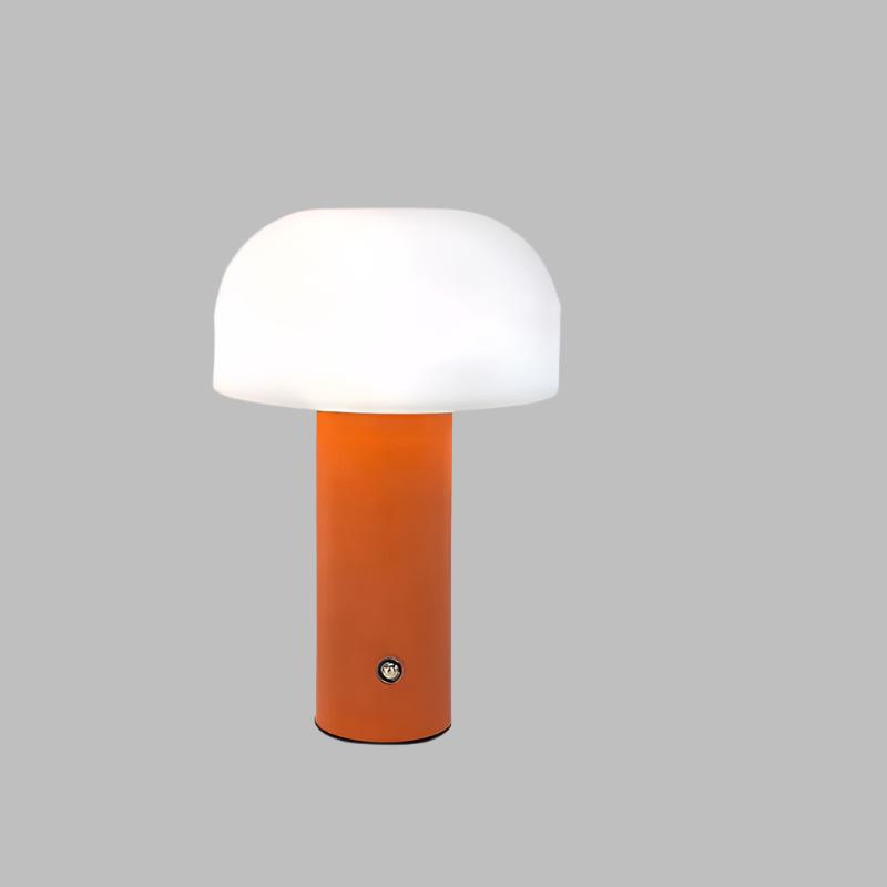 "Sopp bordlampe, trådløs og dimbar, europeisk design. Elegant soppformet lampe i flere farger for stilfull belysning."