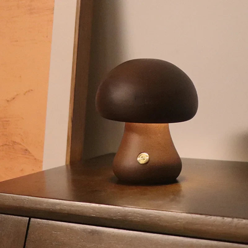 Berøringskontroll nattlampe formet som en sopp. USB-oppladbar LED-lampe for barnerom.