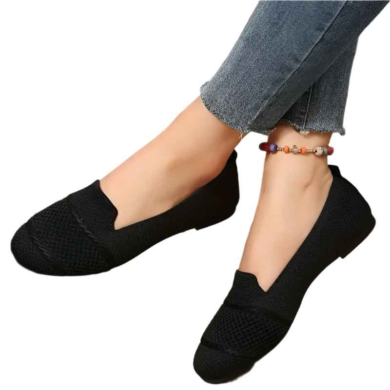 Sorte dame slip-ons, stilige og komfortable hverdagssko for kvinner med enkel påtagning.