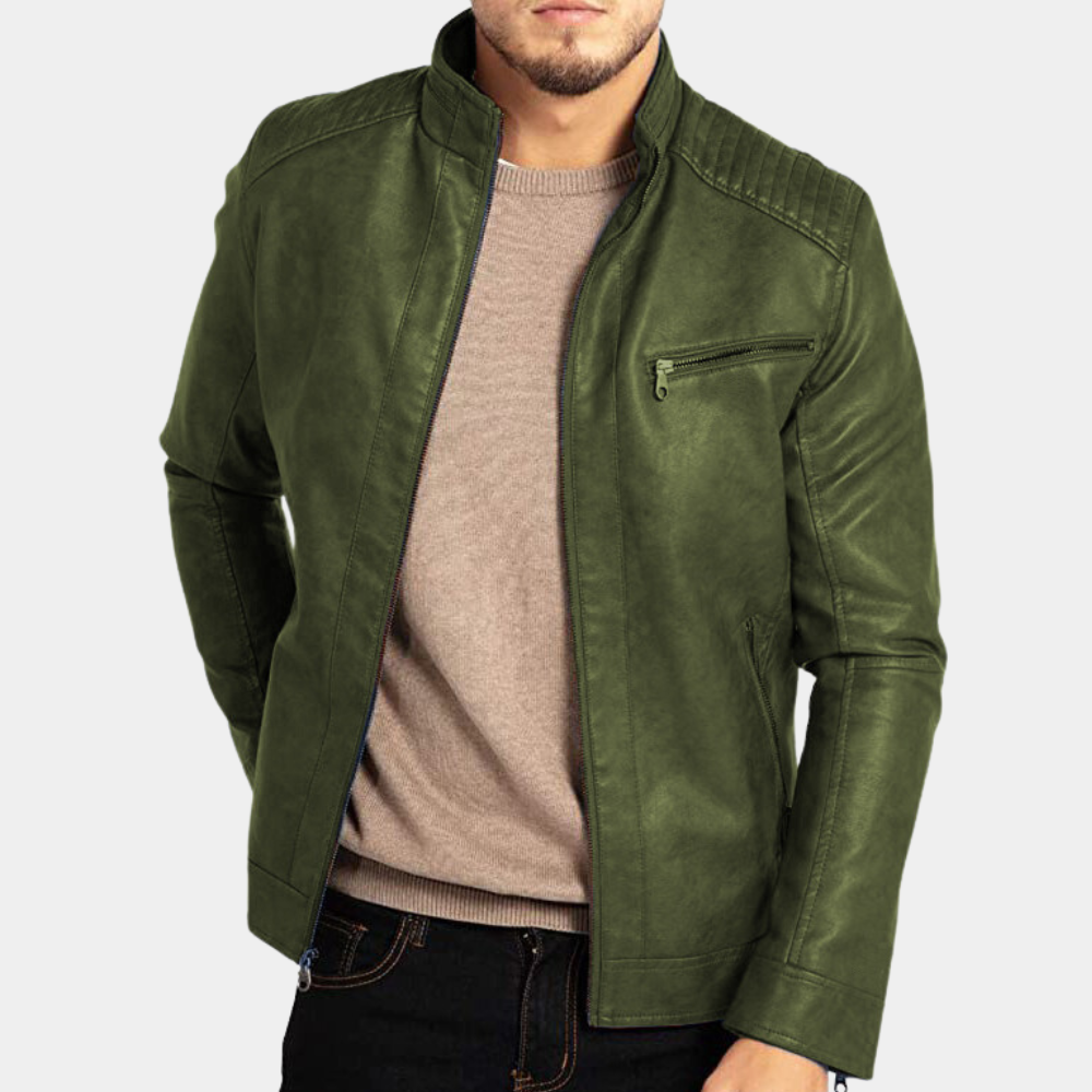 Allsidig herrejakke, vindtett og stilfull, egnet som vårjakke, høstjakke og lett vinterjakke.