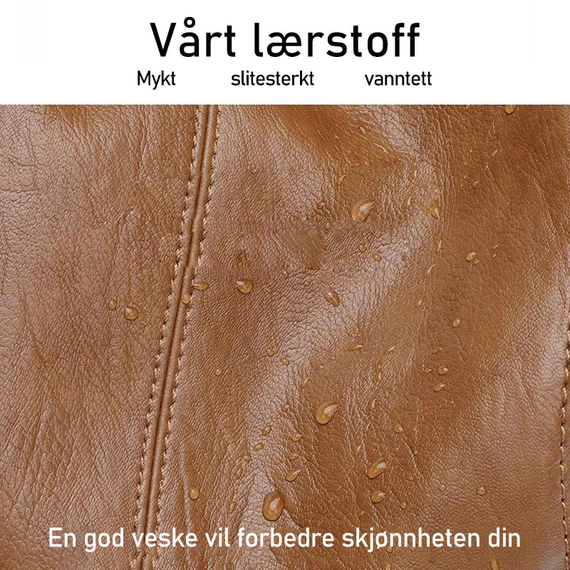 Stilig multifunksjonell PU-ryggsekk til kvinner med flere rom, justerbare reimer, i farge svart. Mote og praktisk.