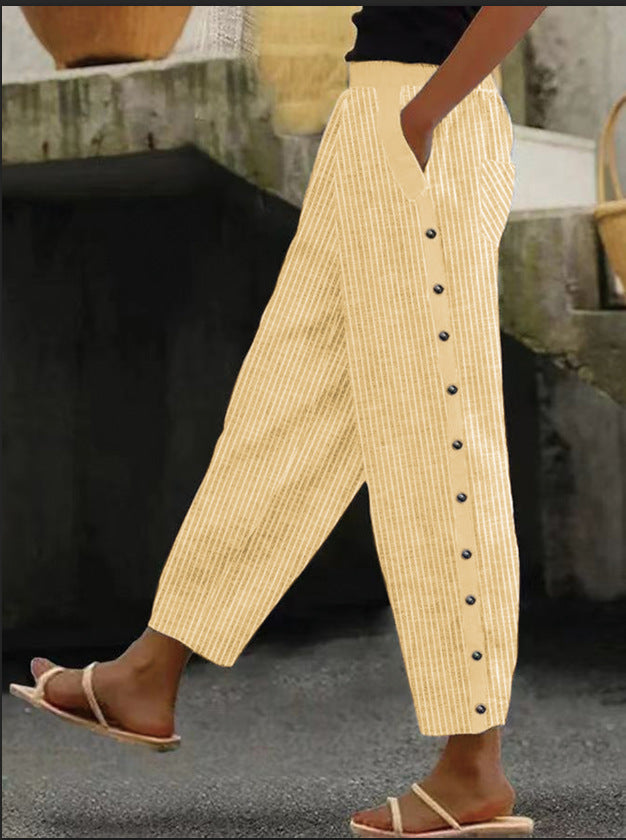 Elegante, vide damebukser for sommerbruk, gir en lett og luftig følelse. Ideelle som komfortbukser for alle anledninger.