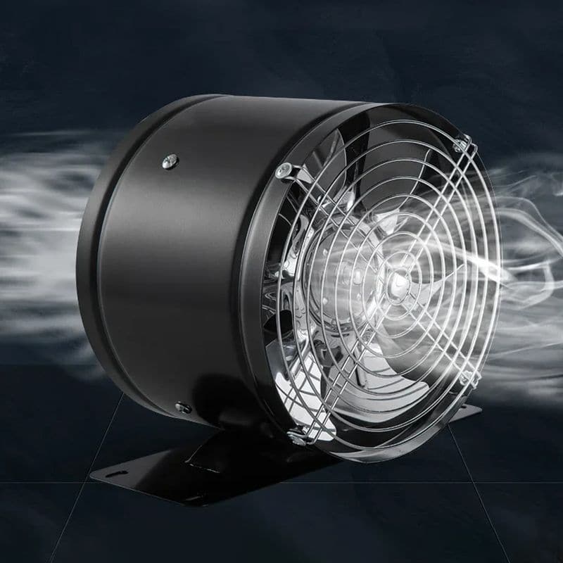 Avansert ventilasjonsvifte i metall. Stillegående og kraftig for effektiv luftstrøm i kjøkken og bad, frisk luft.