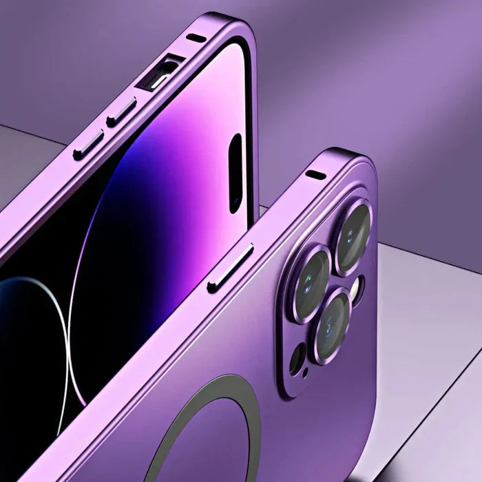 Stilrent gullfarget metall iPhone deksel, gir premium utseende og robust beskyttelse