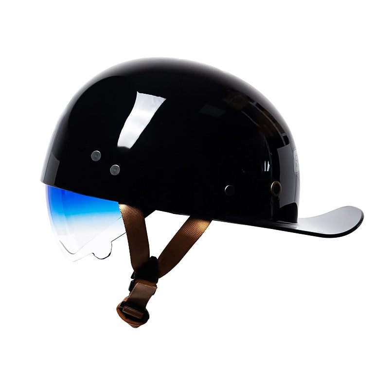 Robust og stilig herre motorsykkelhjelm, designet for sikkerhet og komfort.