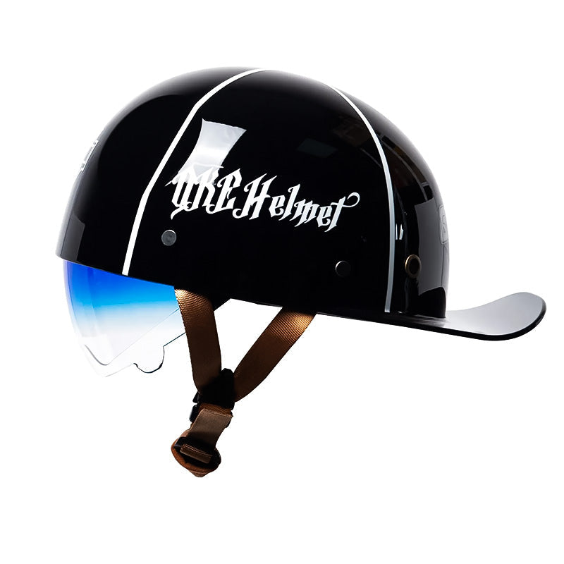 Premium herre motorsykkelhjelm, kombinerer sikkerhet, komfort og stilig design.