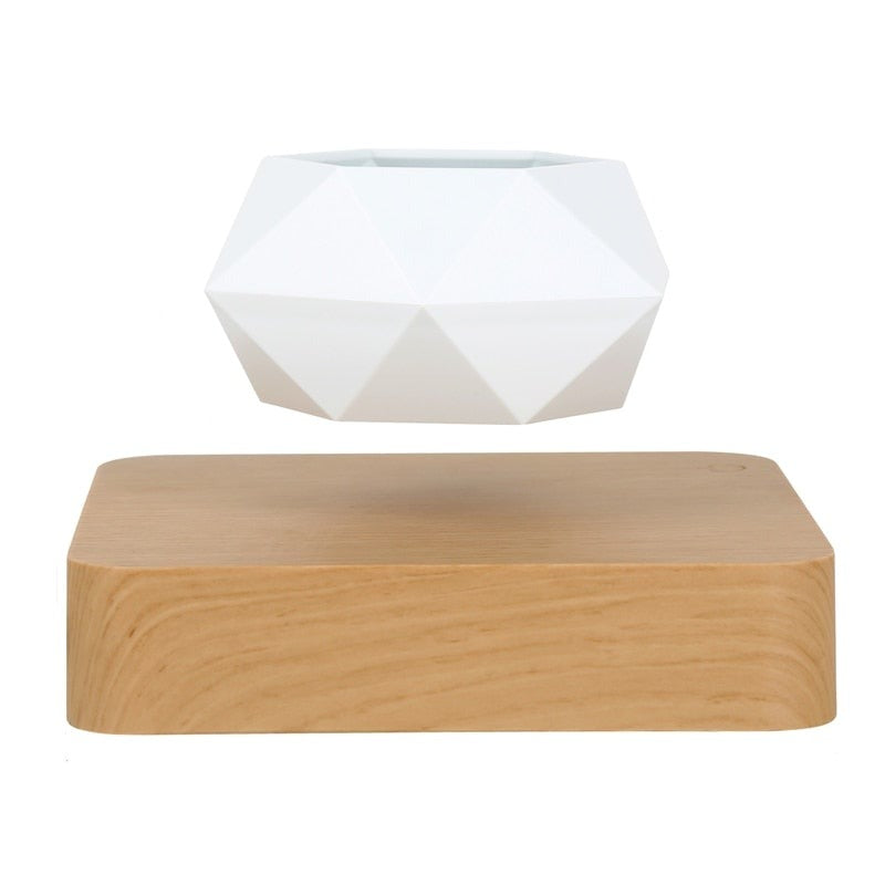 Svevende Air Bonsai potte, moderne design for interiør, hvit base, magnetholder, DIY