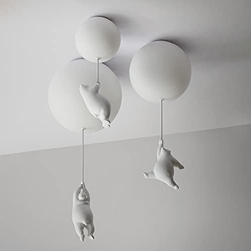 Barnelampe tak Bjørn med Ballong. Moderne design, koselig lys for barnerom & stue. Energieffektiv.
