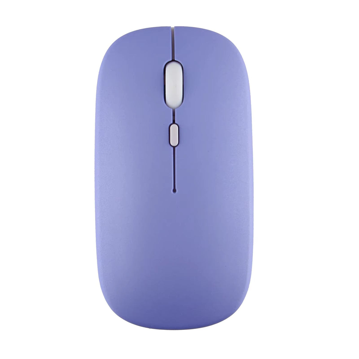 Oversiktsbilde av trådløs ergonomisk mus, viser venstre side og glatt design, pc mus