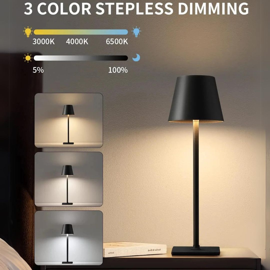 Trådløs USB-lampe med berøringskontroll, vanntett og bærbar, en praktisk LED-bordlampe for alle rom.