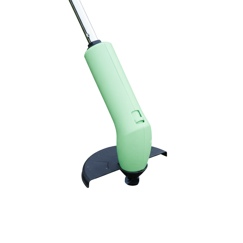Trådløs minigressklipper for nøyaktig plenpleie. Oppladbar, ergonomisk design for enkel hagearbeid.