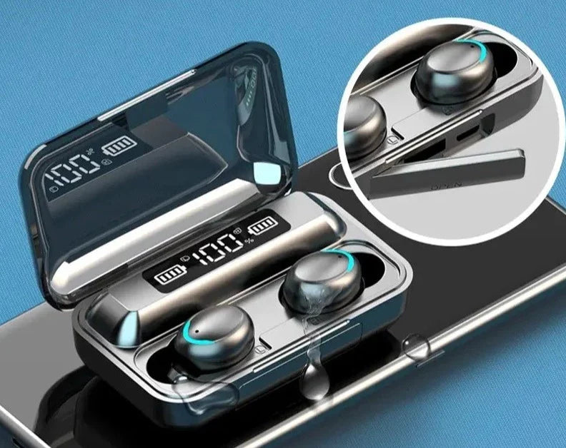 Sporty trådløse hodetelefoner med Bluetooth og aktiv støyreduksjon. Ergonomisk design for god lyd.