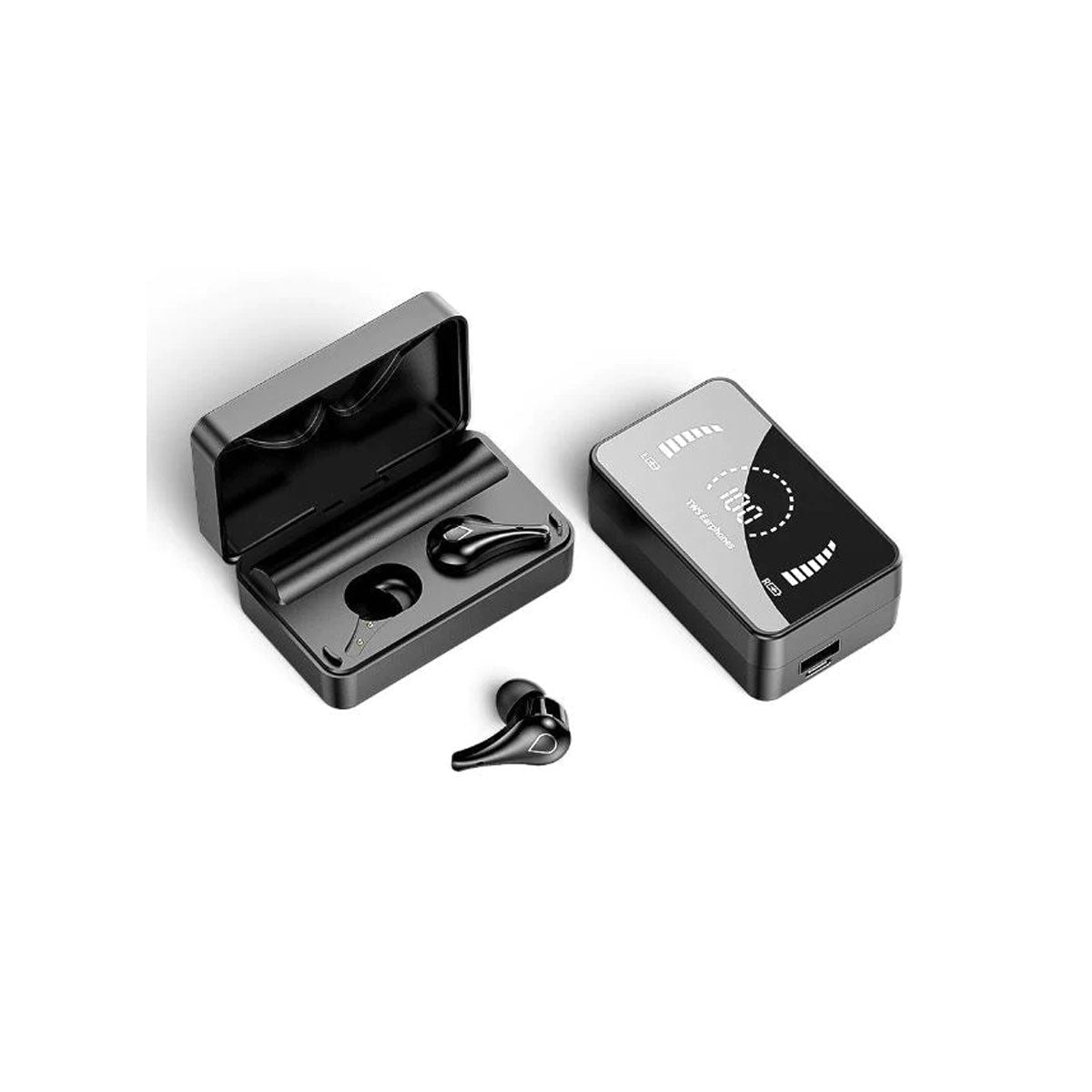 Trådløse Bluetooth ørepropper med aktiv støyreduksjon, perfekt for musikk og samtaler.