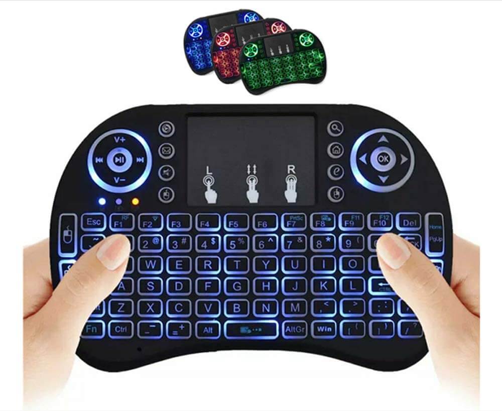 Trådløst smart tastatur med pekeplate og bakgrunnsbelysning for smart-TV