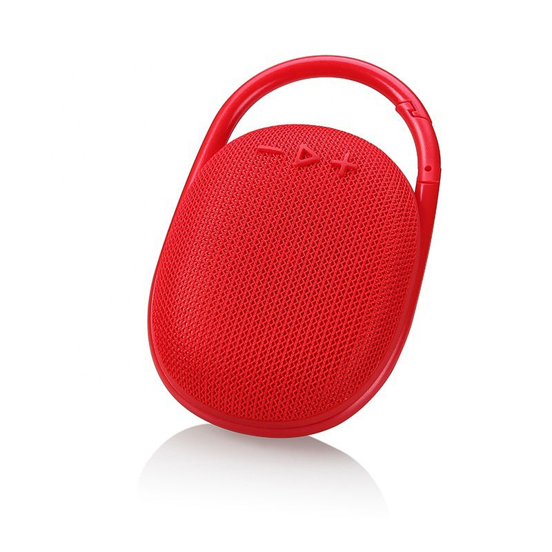 "Trådløs Bluetooth-høyttaler med kraftig bass, kompakt design, bærbar, i flere farger som blå, grå og svart"