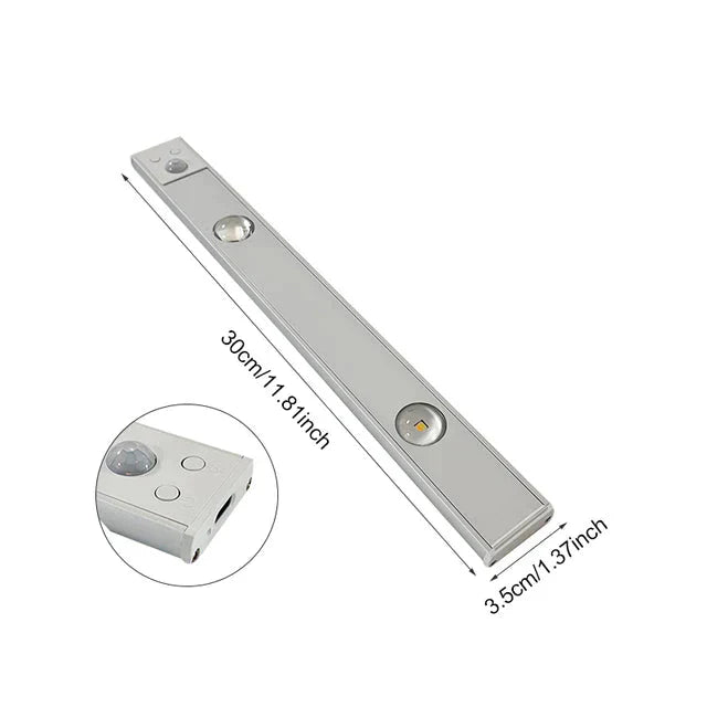 Trådløs Norvo lampe på vegg, lysfarge justerbar (3000K-6000K), ideell for rom med bevegelsessensor-aktivert belysning.
