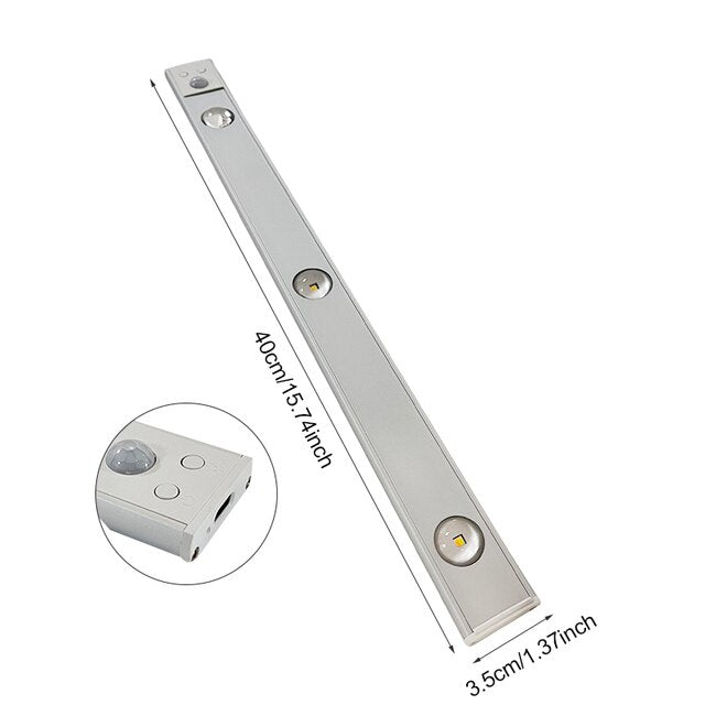 Trådløs Norvo lampe på vegg, lysfarge justerbar (3000K-6000K), ideell for rom med bevegelsessensor-aktivert belysning.