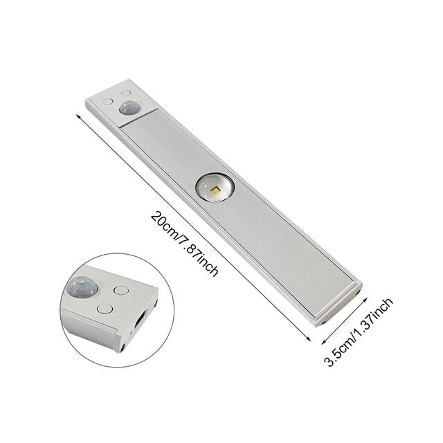 Trådløs Norvo lampe på vegg, lysfarge justerbar (3000K-6000K), ideell for rom med bevegelsessensor-aktivert belysning.