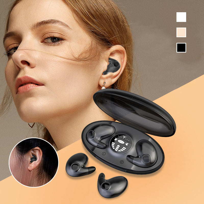 Trådløse usynlige sovende ørepropper, ergonomisk design, IPX5 vanntette, komfortable for side-sovende, nesten umerkelige.
