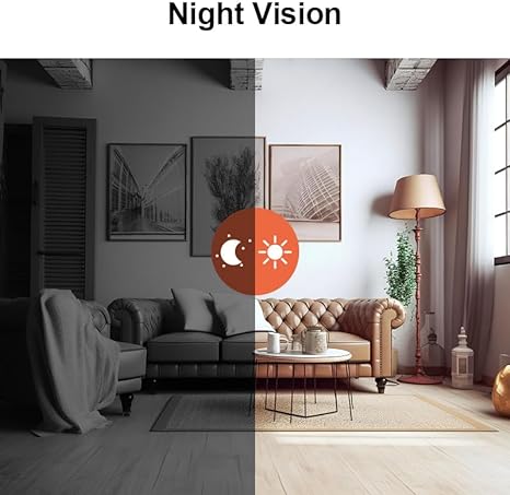 "Trådløst 1080P WiFi sikkerhetskamera, hvitt, robust design, smart overvåking, innendørs/utendørs bruk, høy bildekvalitet"