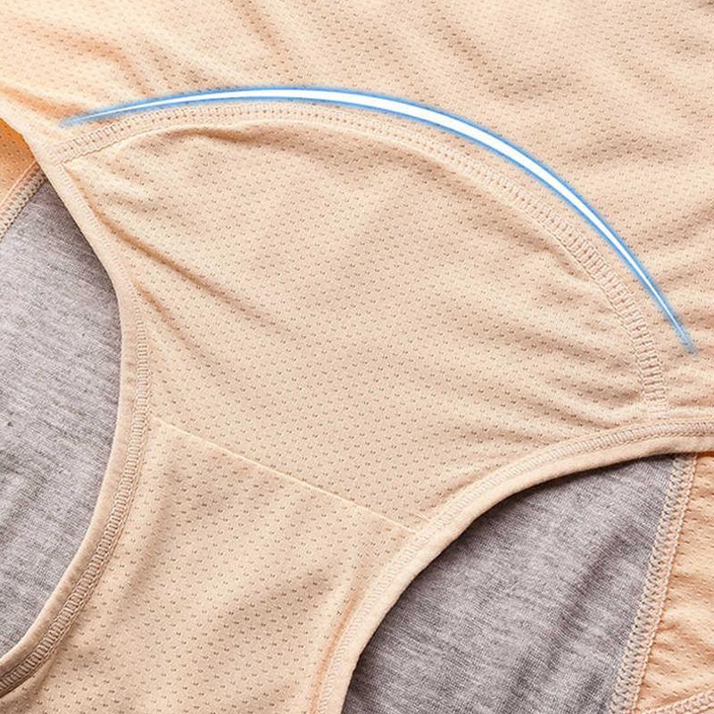 "Trelags miljøvennlig lekkasjesikker truse for kvinner i nylon og bomull, komfortabel og luktreduserende."