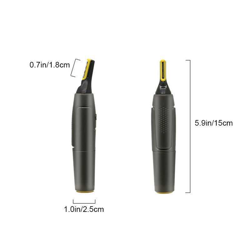 "Ultratynn presisjonstrimmer med justerbart bladhode og LED-lys, perfekt for detaljert trimming uten irritasjon."