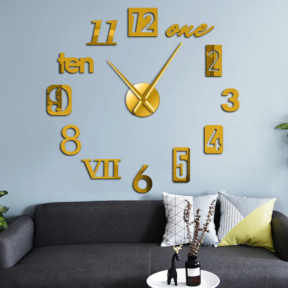 Stille veggklokke med moderne design, en flott hjemmedekor for stue eller soverom.