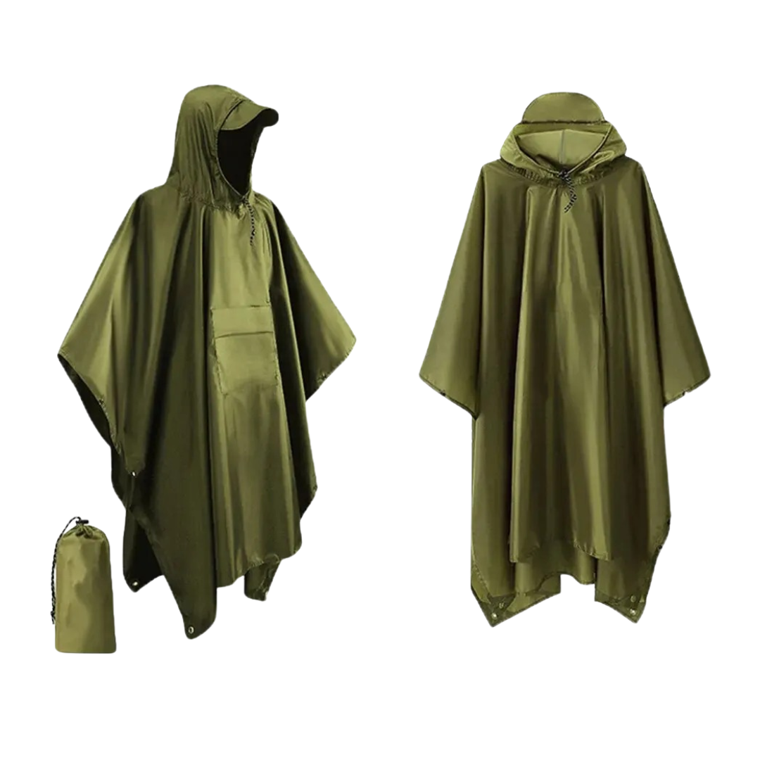 Lettvekt unisex regnponcho, ideell for fottur og camping. Vanntett friluftsliv beskyttelse mot regn.