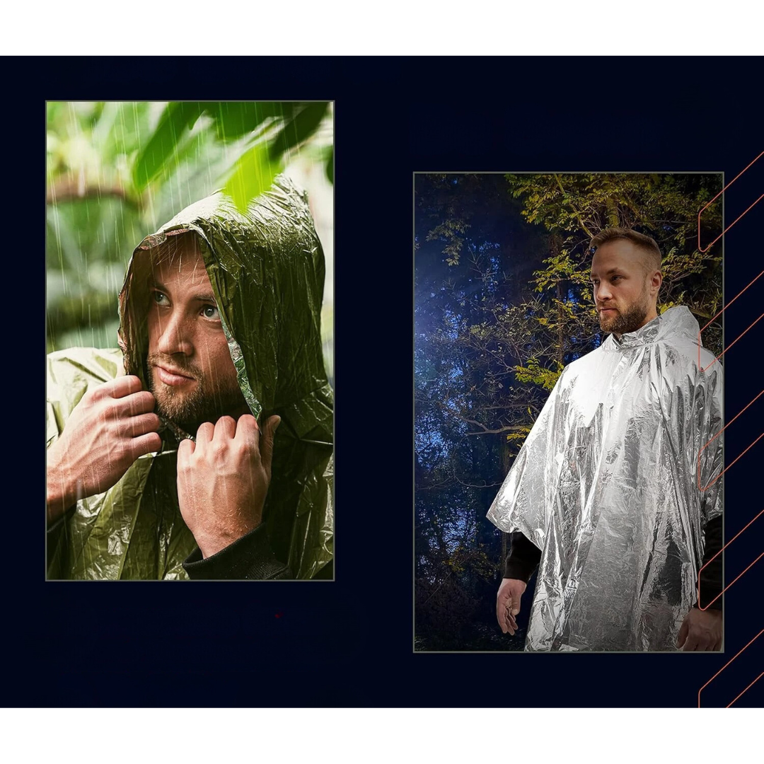 Multifunksjonell og lettvekt unisex regnponcho, enkel å pakke for værbeskyttelse på alle turer utendørs.