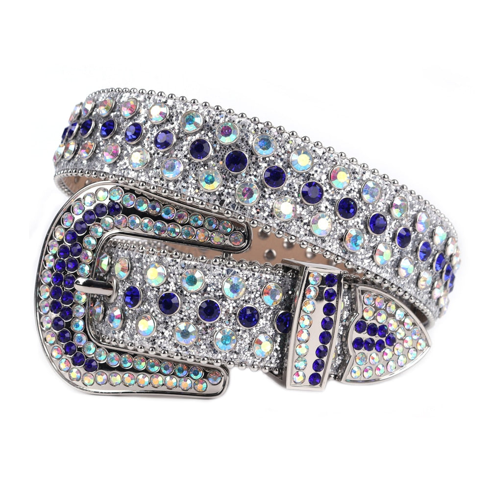 Unisex rhinestonebelte med skinnende diamanter, allsidig for både hverdag og spesielle eventer.
